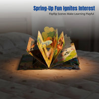 Children's 3D Pop-Up Book Set, Interactive Flip Board, Early Learning, Multi-Theme, Durable Pages