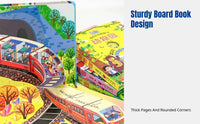 Children's 3D Pop-Up Book Set, Interactive Flip Board, Early Learning, Multi-Theme, Durable Pages