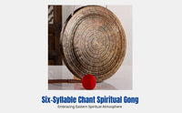 Handmade Brass Gong, Nepal Six Syllable Chant, Mindful Sound Bath, Meditation