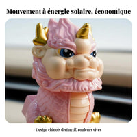 Solar Lion Dance Bobblehead, Chinese Style, Lucky Car Decor, Creative Gift