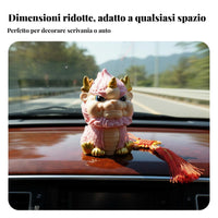 Solar Lion Dance Bobblehead, Chinese Style, Lucky Car Decor, Creative Gift