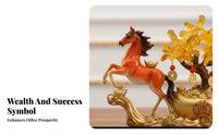 Feng Shui Wealth Decor, Horse Yuanbao Money Tree, Office Decoration, Housewarming Present
