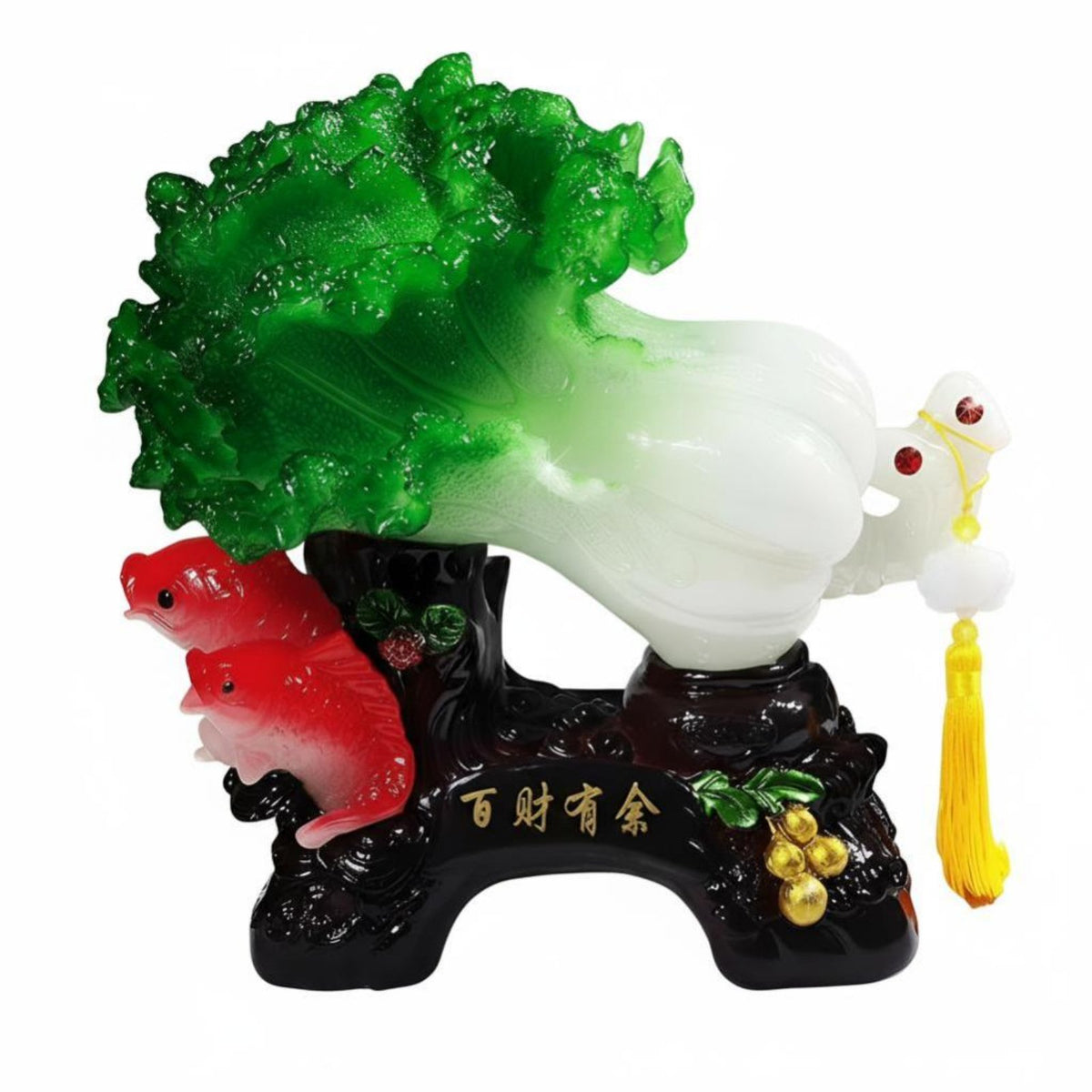 Wealth Figurine, Resin Fortune Cabbage, Lucky Home Decor, Creative Gift for Living Room, Cabinet
