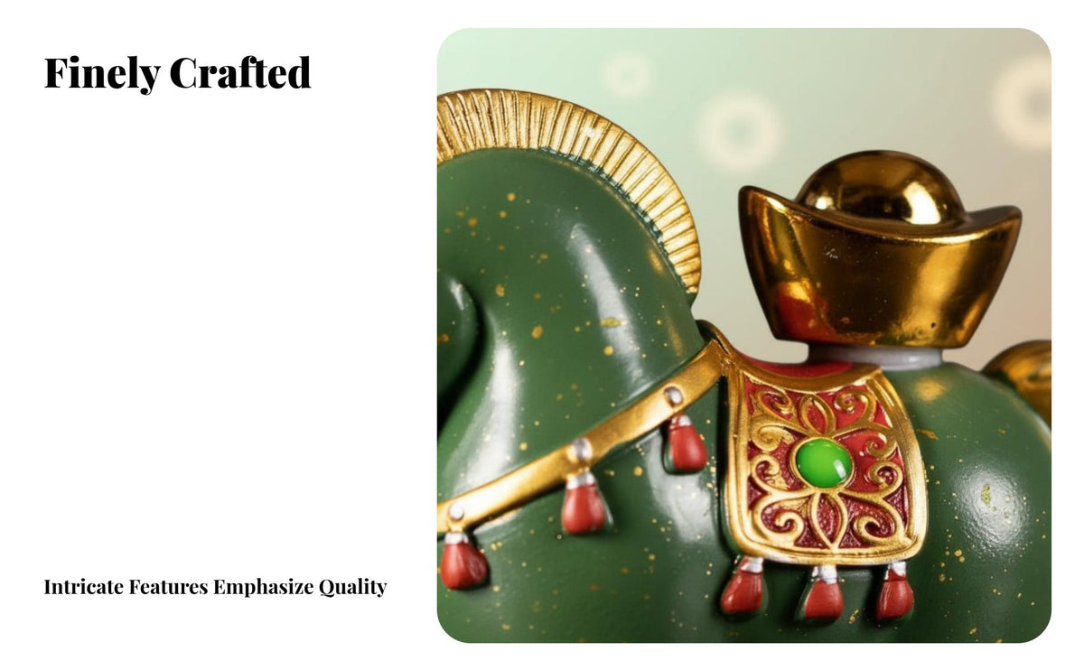 Creative Rotatable Tea Pet, Verdant Horse Yuanbao, Chinese Fortune Decor, Office Gift