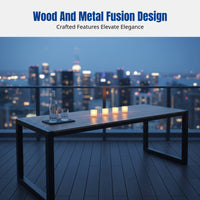 Outdoor Table and Chairs Set, Metal Frame, Modern Design, Balcony Garden Courtyard Combination