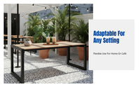Outdoor Table and Chairs Set, Metal Frame, Modern Design, Balcony Garden Courtyard Combination