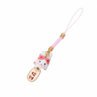 Ceramic Cartoon Lucky Cat Phone Chain, 3D Keychain, Cute Bag Charm, Random