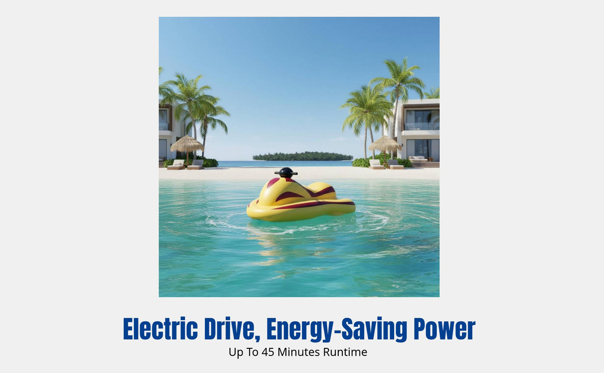 Inflatable Electric Jet Ski for Adults, Compact Water Kart Boat, PVC, Pool Propulsion, Multiple Colors