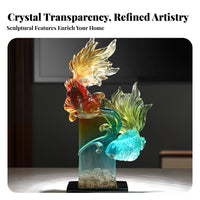 Koi Fish Prosperity Figurine, Resin Decor, Living Room, Wine Cabinet, Housewarming Accent