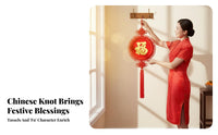 Chinese Knot Fu Character Hanging Decoration, Round Tassel, Festive Red, Living Room, Auspicious Symbol