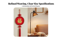 Chinese Knot Fu Character Hanging Decoration, Round Tassel, Festive Red, Living Room, Auspicious Symbol