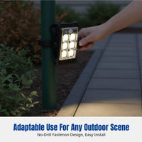 Solar LED Clip Light, Outdoor USB Rechargeable, Garden Patio Lighting, Waterproof, Camping, Multi-Scene Use