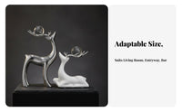 Creative Lucky Deer Decor, Modern Ceramic Figurine, Living Room, Entryway, TV Stand, Wine Cabinet Accent