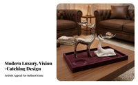 Creative Lucky Deer Decor, Modern Ceramic Figurine, Living Room, Entryway, TV Stand, Wine Cabinet Accent