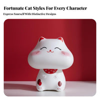 Solar Lucky Cat Dashboard Decor, Auto Waving Hand, Cartoon Decoration, Gift Idea
