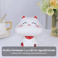 Solar Lucky Cat Dashboard Decor, Auto Waving Hand, Cartoon Decoration, Gift Idea