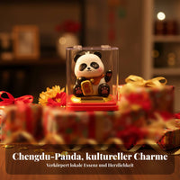 Solar Powered Panda Figurine No Required Waving Arm Panda Ornament Non-Slip Base for Windowsill
