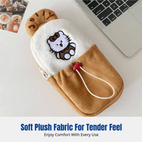 Korean Cartoon Pencil Bag, Handheld Stationery Case, Large Capacity, Standable, For Students