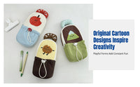 Korean Cartoon Pencil Bag, Handheld Stationery Case, Large Capacity, Standable, For Students