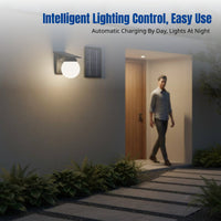 Solar Wall Light, Outdoor Waterproof Garden Lamp, Spherical LED, Ambient Lighting for Courtyard, Balcony, Walkway