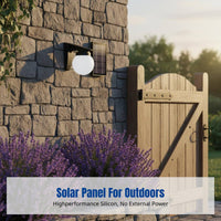 Solar Wall Light, Outdoor Waterproof Garden Lamp, Spherical LED, Ambient Lighting for Courtyard, Balcony, Walkway