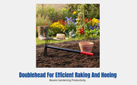 Stainless Steel Garden Hoe, Multi-Size, Outdoor Vegetable Digging, Small Flat Hoe, Double-Use Rake & Hoe, Lightweight