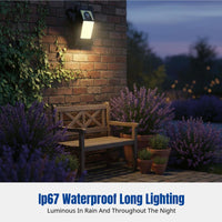 Solar Outdoor Motion Sensor LED Clip Light, USB Rechargeable, Garden Patio Camping Lighting, IP67 Waterproof