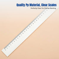 Loose Leaf Ruler, Transparent PP Tab Bookmark, Notebook Binding Accessory, Flexible, Multi-size