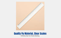 Loose Leaf Ruler, Transparent PP Tab Bookmark, Notebook Binding Accessory, Flexible, Multi-size