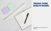 Loose Leaf Ruler, Transparent PP Tab Bookmark, Notebook Binding Accessory, Flexible, Multi-size