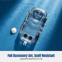 Dive Case for 360-degree Camera, Waterproof Housing, 60m Underwater, Anti-Fog, Sealed Design, Protective