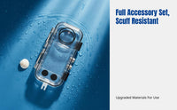Dive Case for 360-degree Camera, Waterproof Housing, 60m Underwater, Anti-Fog, Sealed Design, Protective