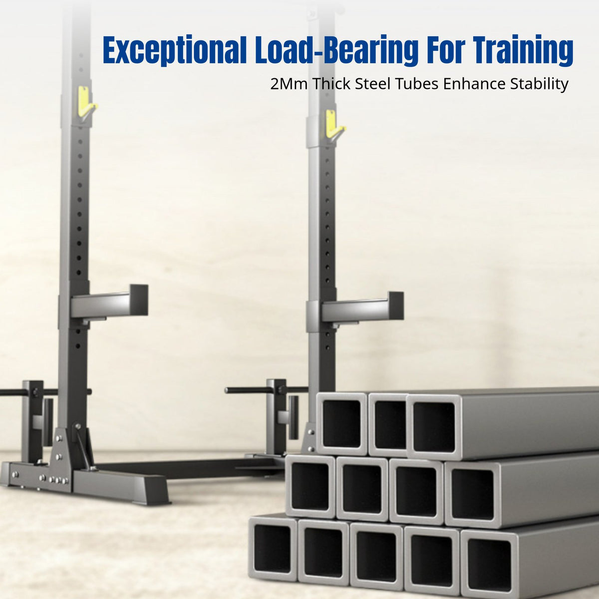 Barbell Rack, Multi-Function Half Frame, Home Gym, Leg Press, Bench Press, Row, Pull Down