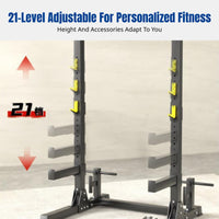 Barbell Rack, Multi-Function Half Frame, Home Gym, Leg Press, Bench Press, Row, Pull Down
