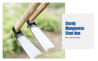 Agricultural Hoe, Thickened Manganese Steel, Long Wooden Handle, Home Gardening, Random Design
