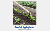 Agricultural Hoe, Thickened Manganese Steel, Long Wooden Handle, Home Gardening, Random Design