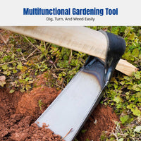 Agricultural Hoe, Thickened Manganese Steel, Long Wooden Handle, Home Gardening, Random Design
