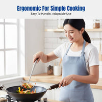 316L Stainless Steel Cooking Spoon, Long Handle Mushroom Turner, Kitchen Utensil Set for Home