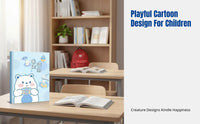 Letter-Size Document Folder, Transparent Inserts, Cartoon PP Cover, Student Organizer, Exam Paper Storage, Certificate