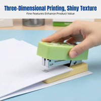 Cartoon Panda Mini Stapler Set, Cute Small Size, Student & Home Use, Portable Stationery, 3D Printed, Random Theme
