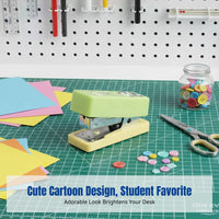 Cartoon Panda Mini Stapler Set, Cute Small Size, Student & Home Use, Portable Stationery, 3D Printed, Random Theme