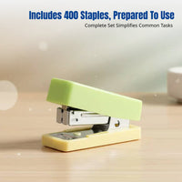 Cartoon Panda Mini Stapler Set, Cute Small Size, Student & Home Use, Portable Stationery, 3D Printed, Random Theme