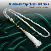 Glass Imitation Bead Tasbih, Prayer Beads, Handmade Tassel, Middle Eastern Muslim Accessory, Random Color