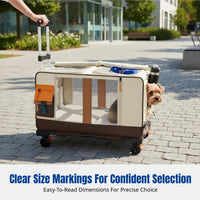 Pet Transport Trolley, Multi-Cat Stroller, Large Capacity, Portable Travel Carrier