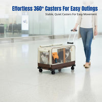 Pet Transport Trolley, Multi-Cat Stroller, Large Capacity, Portable Travel Carrier