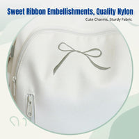 Girls Backpack, 2025 New Design, Simple Style, Large Capacity, Ribbon Embroidery, School Shoulder Bag