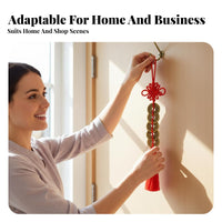 Chinese Knot Tassel Copper Wulu Five Emperor Coins Feng Shui Hanging