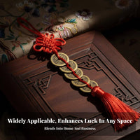 Chinese Knot Tassel Copper Wulu Five Emperor Coins Feng Shui Hanging