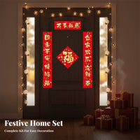 Holiday Couplets Kit, 2026 Horse Year New Year Door Stickers, Fu Character, Home Decor Set