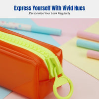 Girls Pencil Case, High Capacity Stationery Box, Trendy PVC, Unique Design, School Supplies